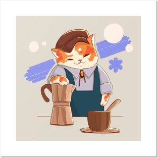 Barista Cat - Stephan Posters and Art